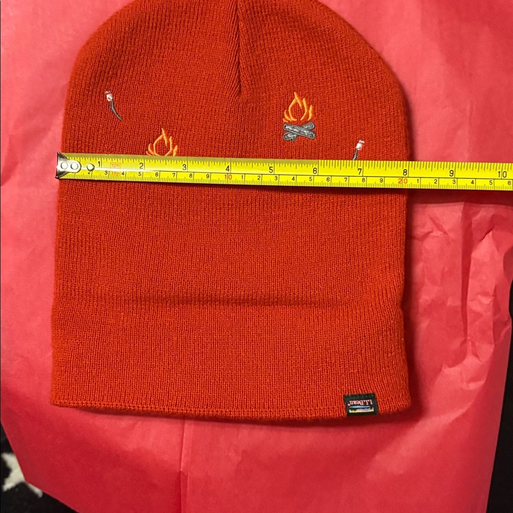 L.L. Bean Red Beanie with Campfire Embroidery - Picture 5 of 6